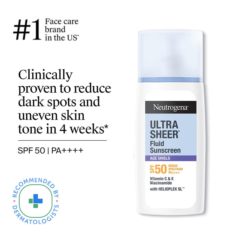 Neutrogena Ultrasheer Age Shield Fluid Face Sunscreen SPF 50+ PA++++