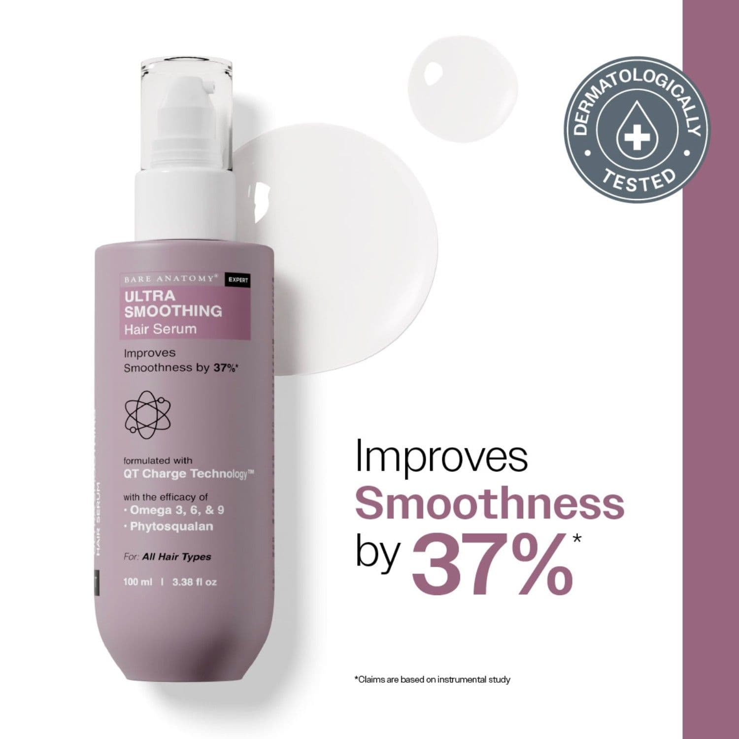 Bare Anatomy Ultra Smoothing Hair Serum For Dry & Frizzy - Smooth Hair