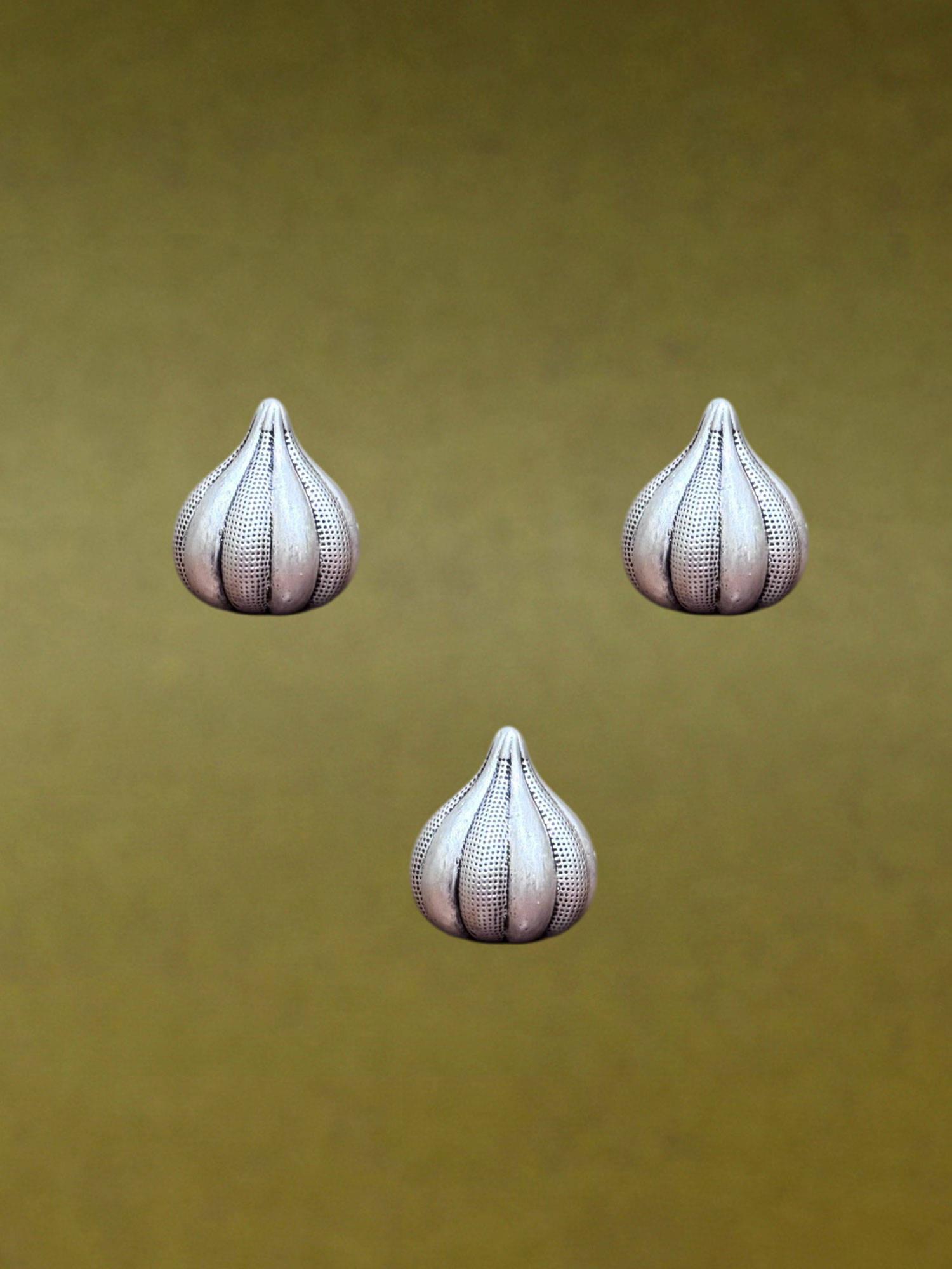 SABERA Handcrafted Silver-Plated Modak Auspicious Festive Collectible By Sabera (Pack of 3)