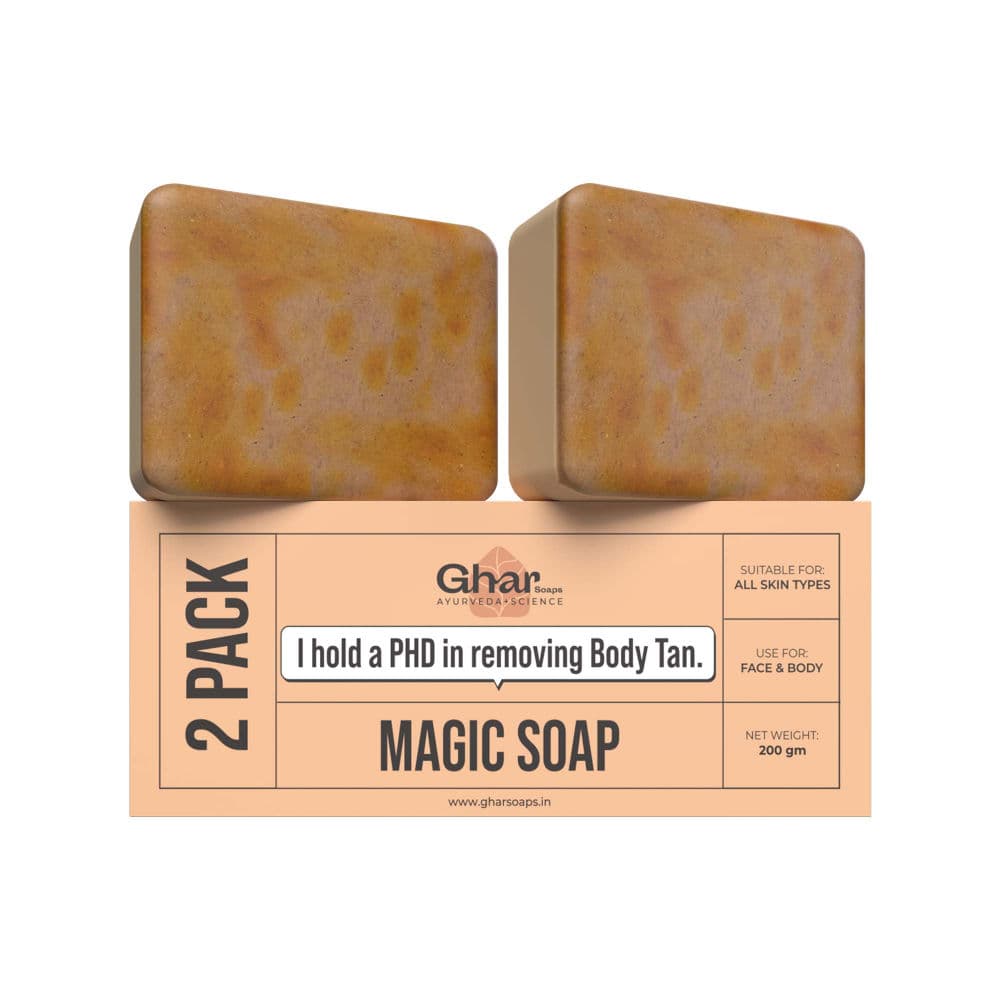 Ghar Soaps Sandalwood & Saffron Magic Soap Pack Of 2
