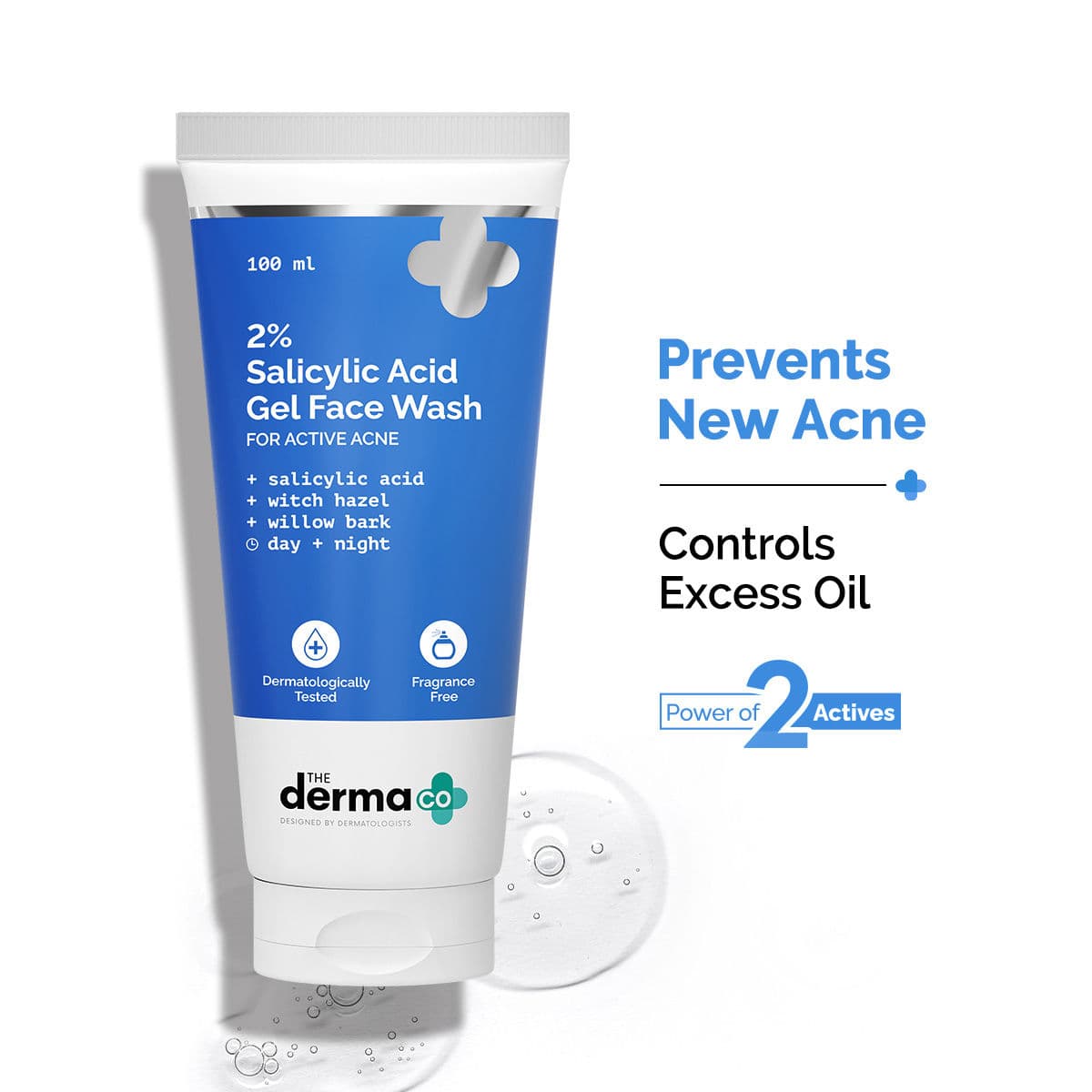 The Derma Co 2% Salicylic Acid Gel Face Wash for Oily Skin with Salicylic Acid & Witch Hazel