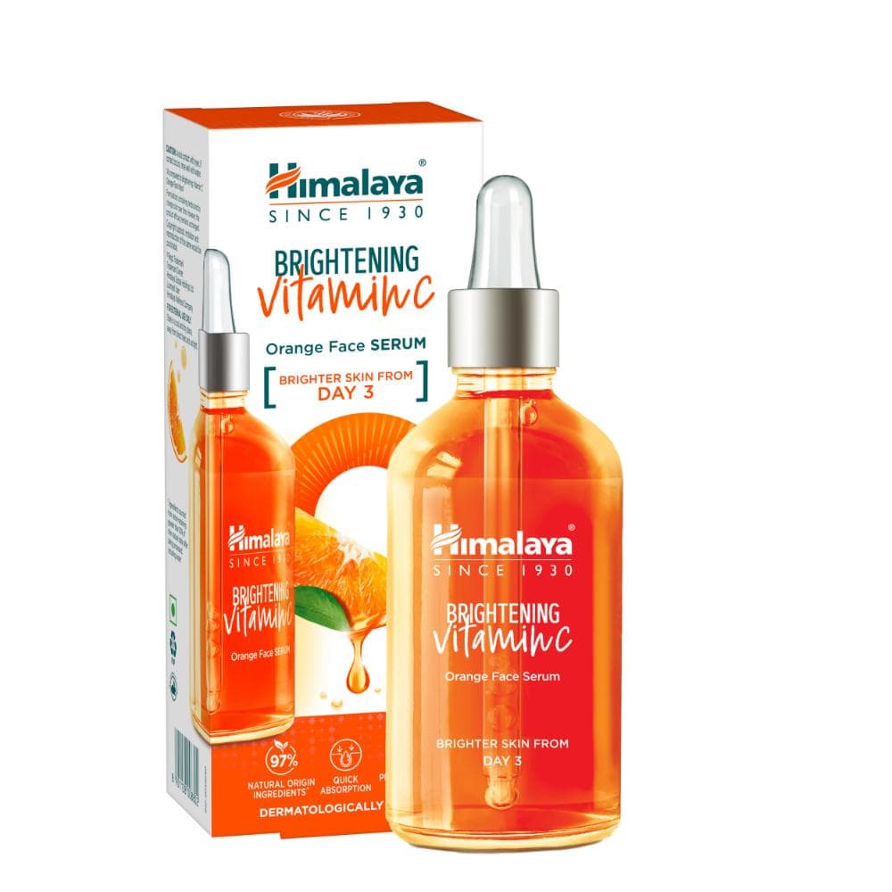 Himalaya Brightening Vitamin C Orange Face Serum with 5 Times Vitamin C & Hyaluronic Acid