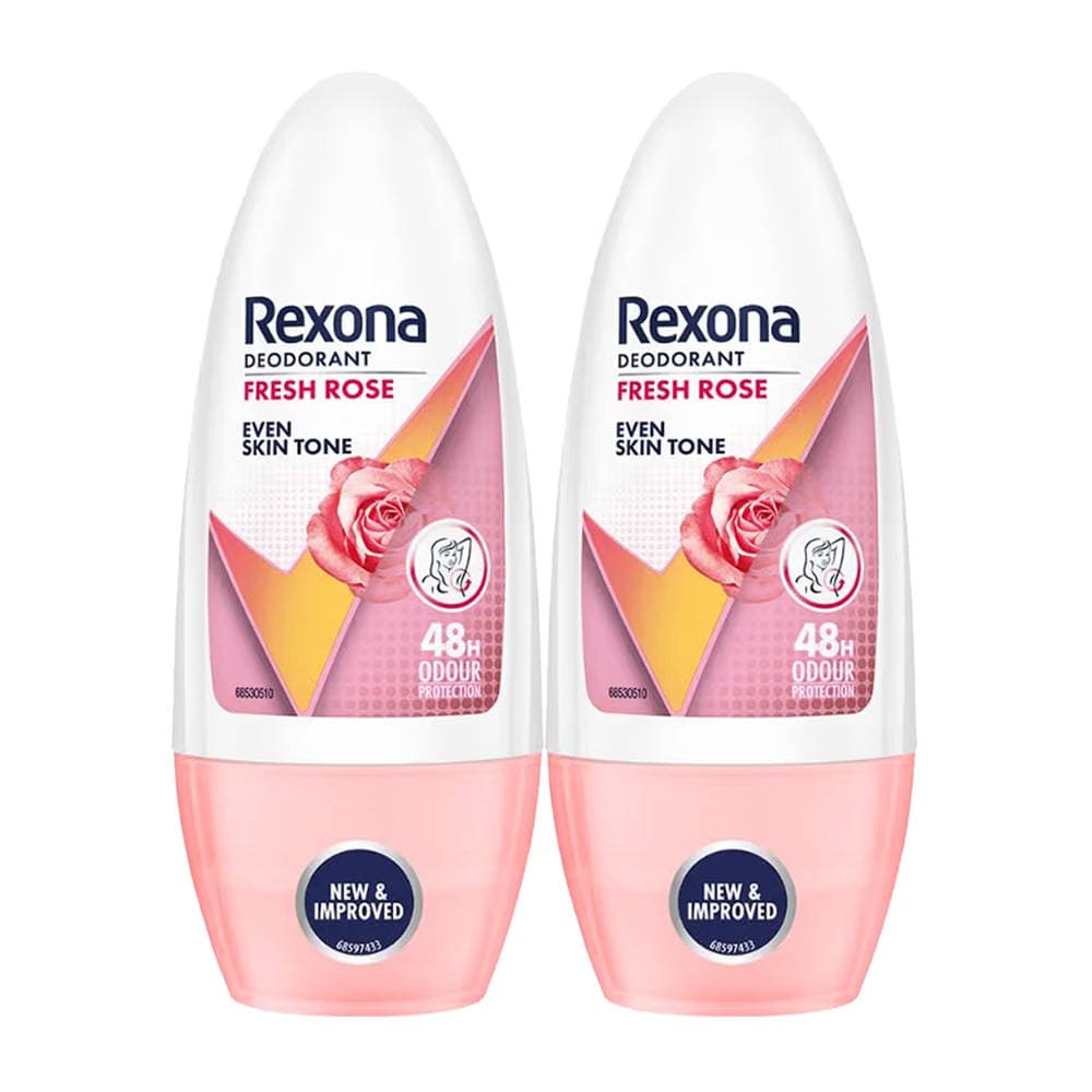 Rexona Fresh Rose Underarm Roll On Deodorant For Women (Pack of 2)