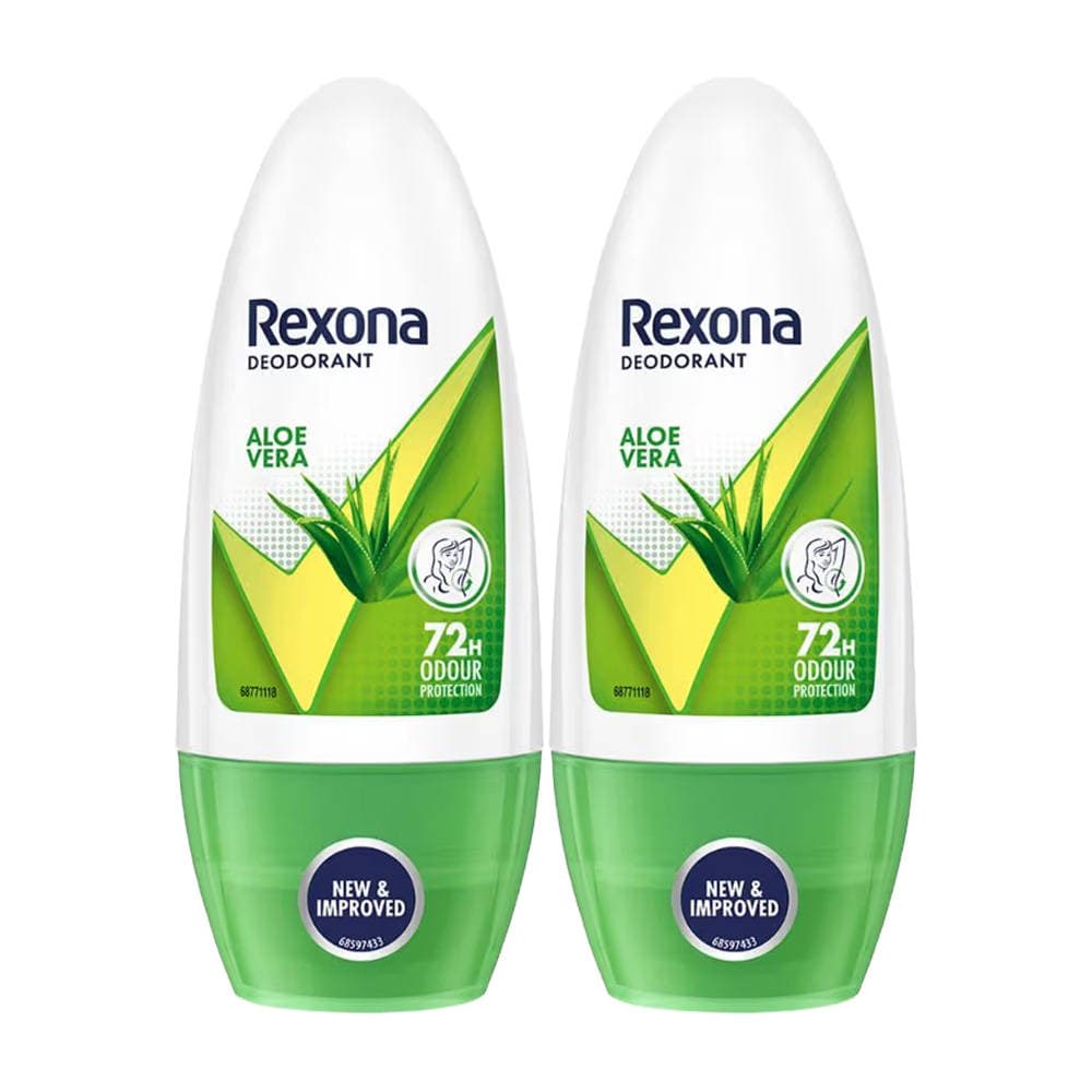 Rexona Aloe Vera Underarm Roll On Deodorant For Women (Pack of 2)
