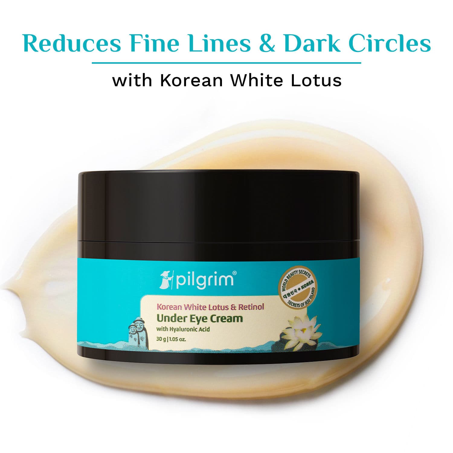 Pilgrim Korean White Lotus Retinol AntiAgeing Night Cream with HyaluronicAcid Enchance Skin Radiance
