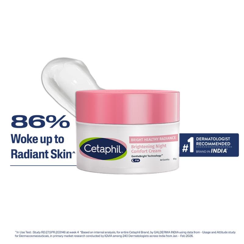 Cetaphil Bright Healthy Radiance Night Cream, with Niacinamide, Evens Skin Tone & Dullness