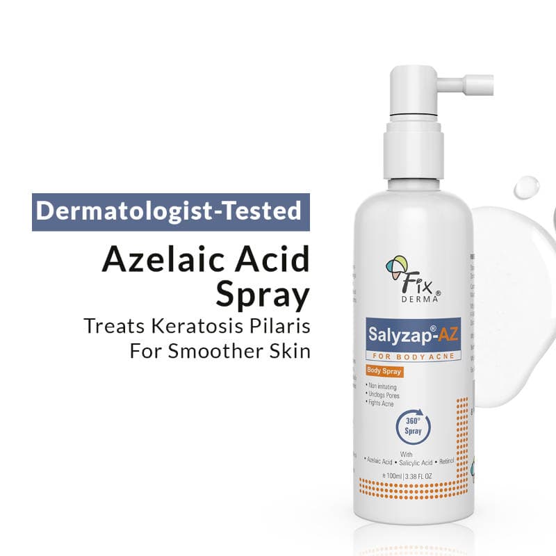 Fixderma 2% Salicylic Acid + 2% Azelaic Acid Salyzap AZ Acne Body Spray For Back & Upper Arms