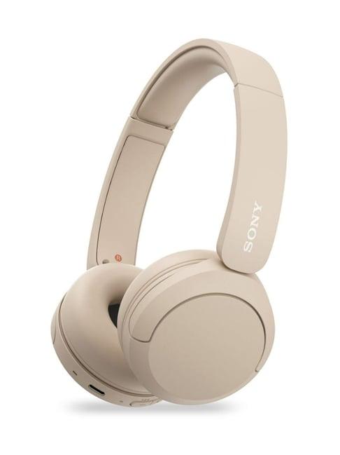 Sony WH-CH520, Wireless On-ear Bluetooth Headphones With Mic, Upto 50 Hours Playtime (Beige)