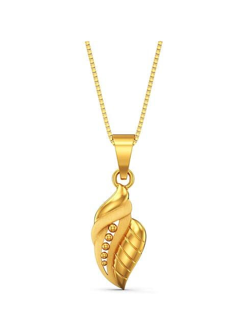 Joyalukkas Gold 22k Canna Leaf Inspired Casual Pendants for Women