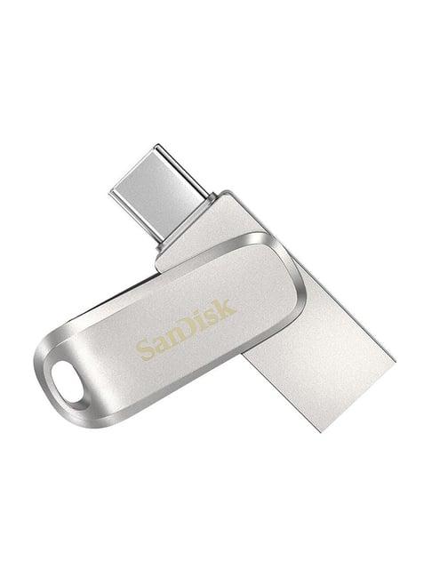 SanDIsk Ultra Dual Drive Luxe SDDDC4-128G-I35 128GB Type C Flash Drive (Silver)