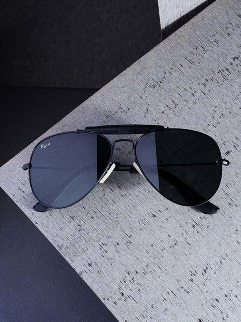 Resist Eyewear Black Aviator Unisex Sunglasses