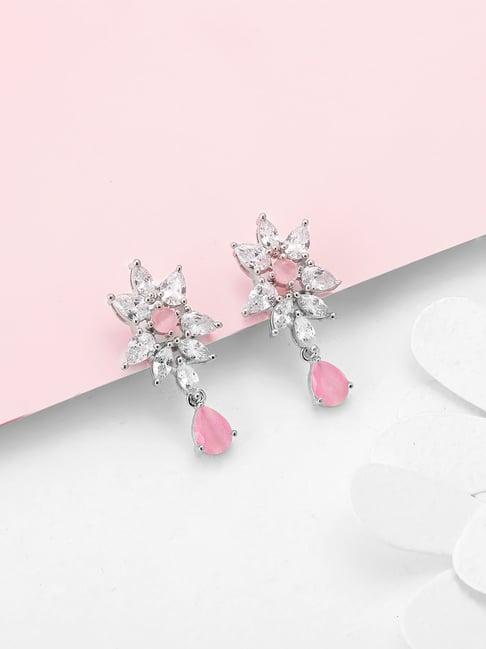 GIVA 92.5 Sterling Silver Garland of Flowers Drop Earrings for Women