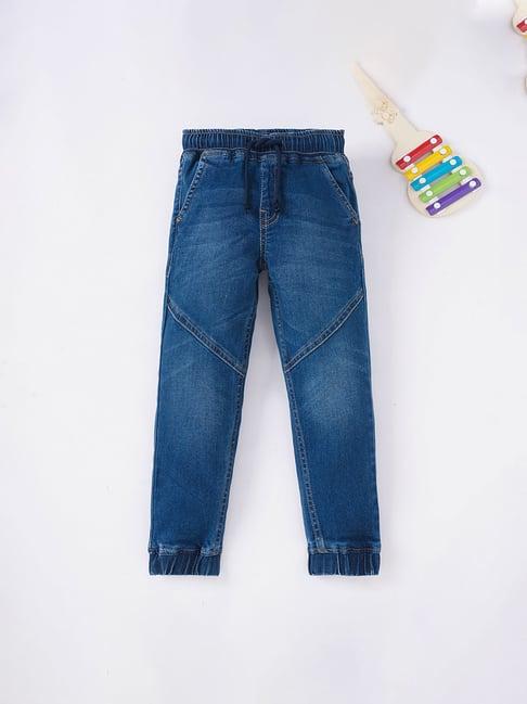 Ed-a-Mamma Boys Blue Solid Joggers