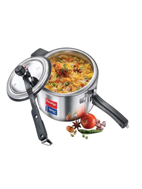 Prestige Svachh Silver Triply Gas & Induction Inner Lid Pressure Cooker (2 L)