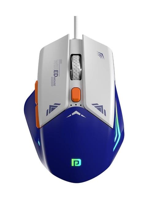Portronics Vader Wired Gaming Mouse with 6 Buttons, Thumb Support & RGB Light Effects (Blue)