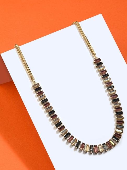 Accessorize London Multi Small Baguette Necklace