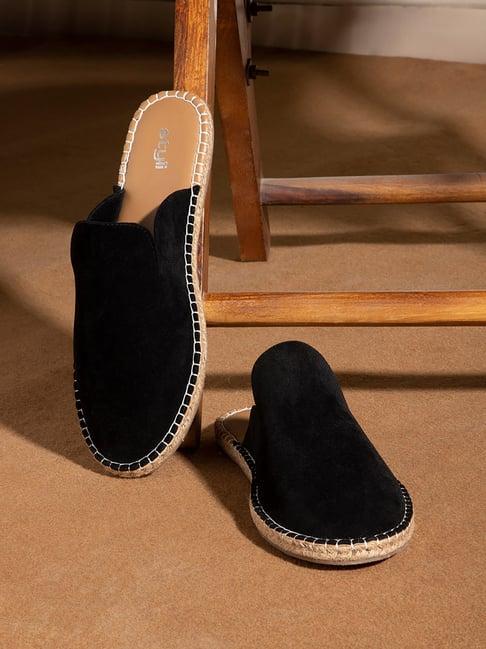 Styli Men's Black Mule Shoes