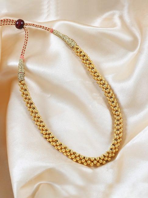 P.N.Gadgil Jewellers Kolhapuri Gold Thushi For Women