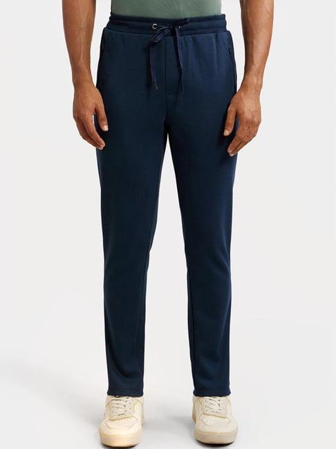 Jockey AM44 Men's Super Combed Cotton Rich Pique Slim Fit Trackpant with Side Zipper Pockets