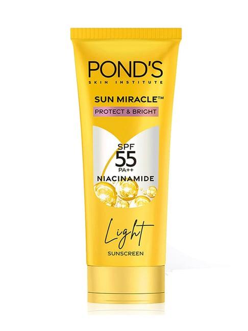 Pond's Sun Miracle Protect & Bright SPF 55 PA++ Light Sunscreen with Niacinamide - 50 gm