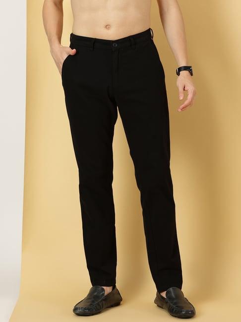 Thomas Scott Black Slim Fit Cotton Chinos
