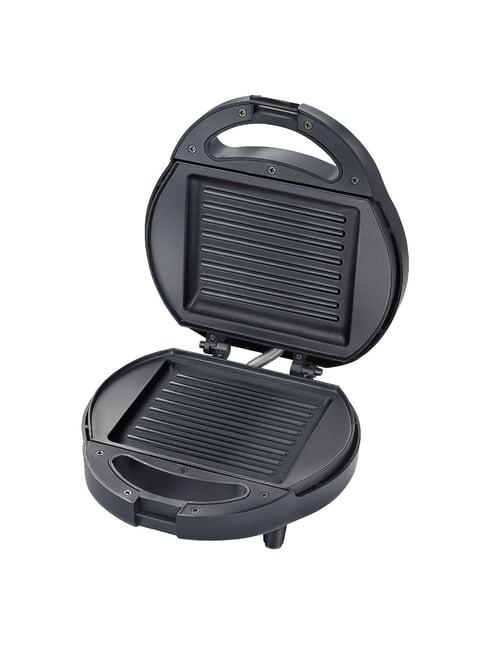 Prestige Black Aluminium Single Sandwich Toaster with Fixed Grill Plate
