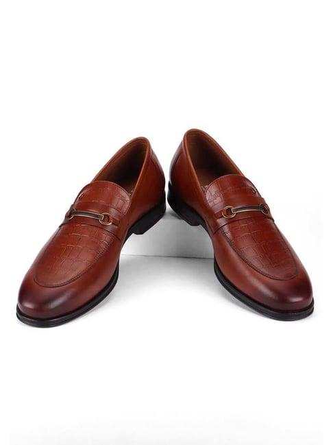Louis Philippe Men Premium Leather Breathable Anti Slip with Heel Formal Slip-on Shoes