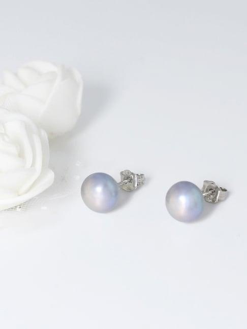GIVA 92.5 Sterling Silver Pearl Earrings