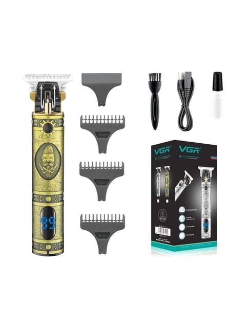 VGR V-228 Professional Rechargeable Cordless Trimmer with LED Display - 180 Min Runtime (Gold)