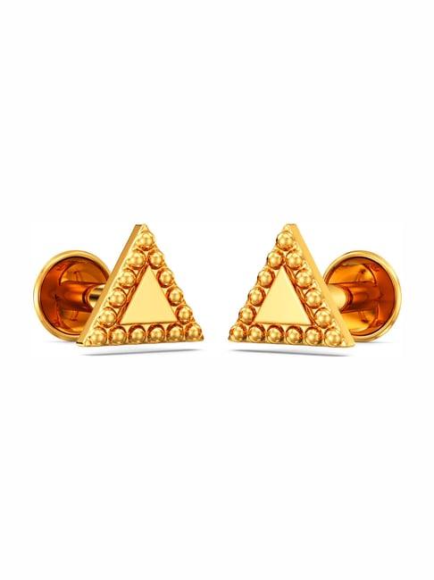Joyalukkas 22k Yellow Gold Trigon Stud Earrings for Women