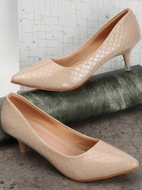 Carlton London Women's Beige Stiletto Pumps