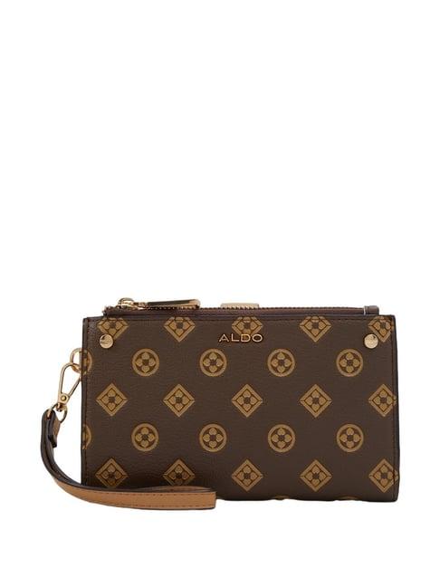 Aldo Brown Textured Wallet For Women
