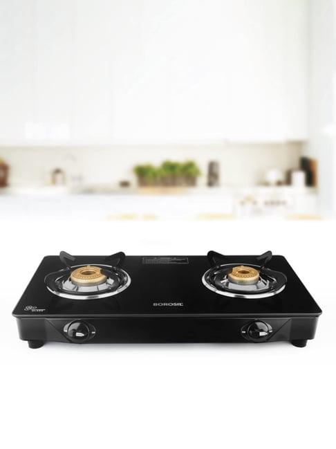 Borosil 2 Burner Magnum Made in India ISI Certified Borosilicate Glass Gas Stove