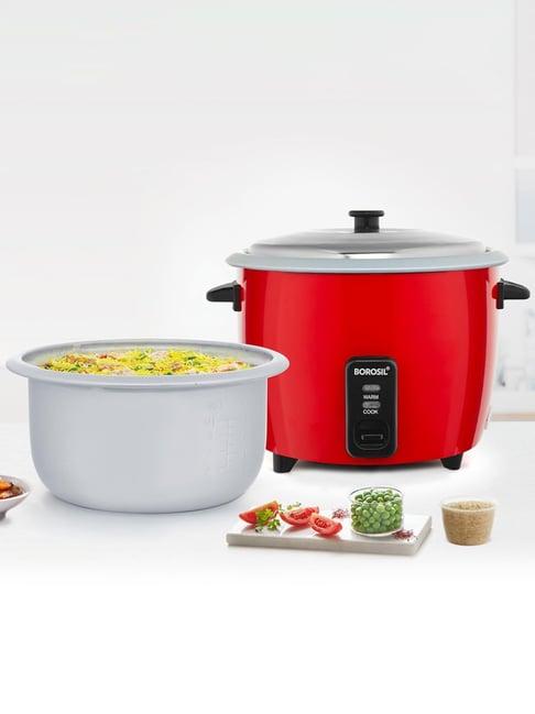 Borosil Pronto Electric Rice Cooker with Single Pot 1.8 L (Black)