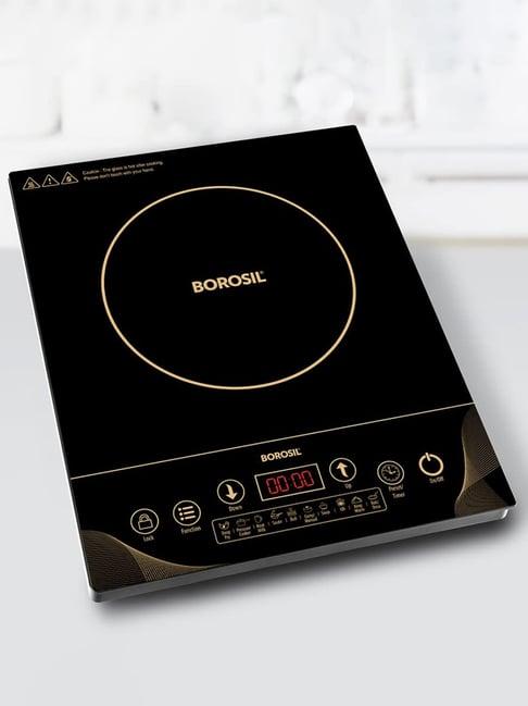 Borosil Electric Induction Cooktop 2000W with Flame-free Cooking (Black)