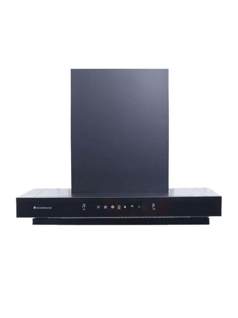 Wonderchef Ruby Sleek Chimney with Auto Clean Function & Low Noise (1400m3/hr 90cm,Black)