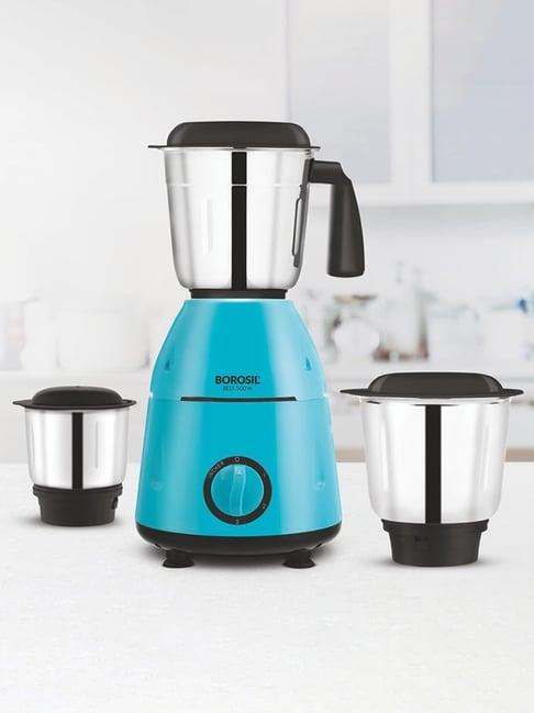 Borosil Stainless Steel Mixer Grinder With 3 Jars ( Blue )