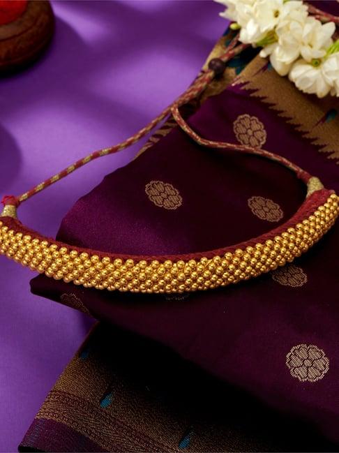 P.N.Gadgil Jewellers Suhasini Yellow Gold Thushi Necklace For Women