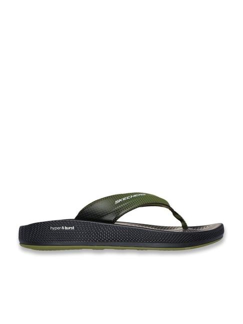 Skechers Men's HYPER SLIDE - SIMPLEX 2 Olive Flip Flops