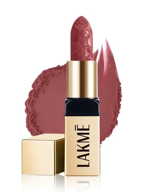 Lakme Rouge Bloom Powder Matte Bullet Lipstick Brick Bloom - 4 gm