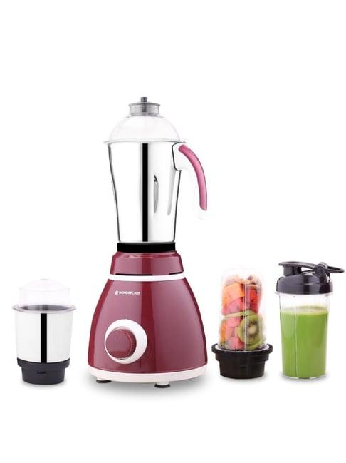 Wonderchef Acura Plus 750W Mixer Grinder with 4 Jars ( Maroon)