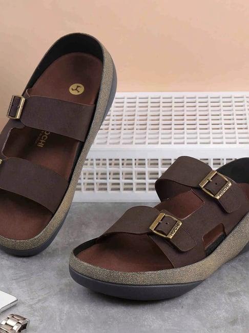 Mochi Men's Brown Casual Sandals