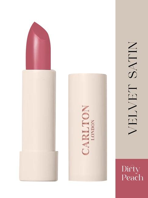 Carlton London Velvet Satin Lipstick Dirty Peach - 4.5 gm
