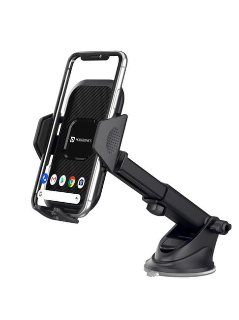 Portronics Black Clamp M Car Mobile Holder with 360¿ Rotational