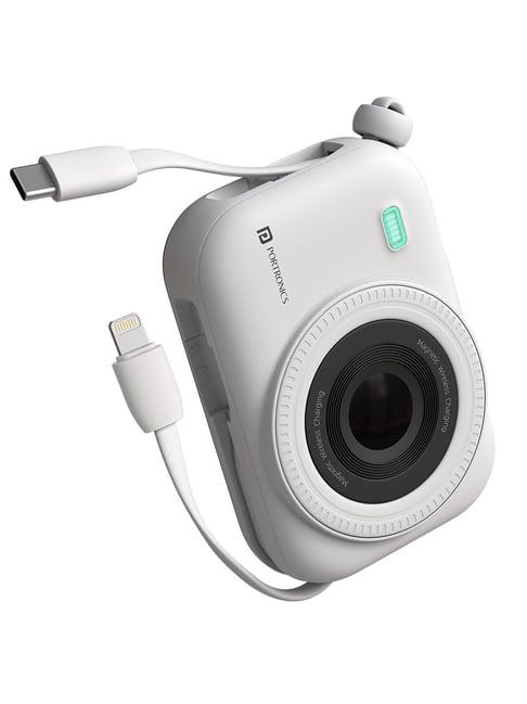 Portronics White Power Shutter Magnetic Wireless Fast Charging Powerbank