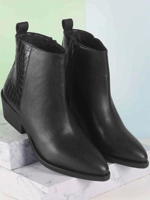 Mochi Women's Black Formal Booties