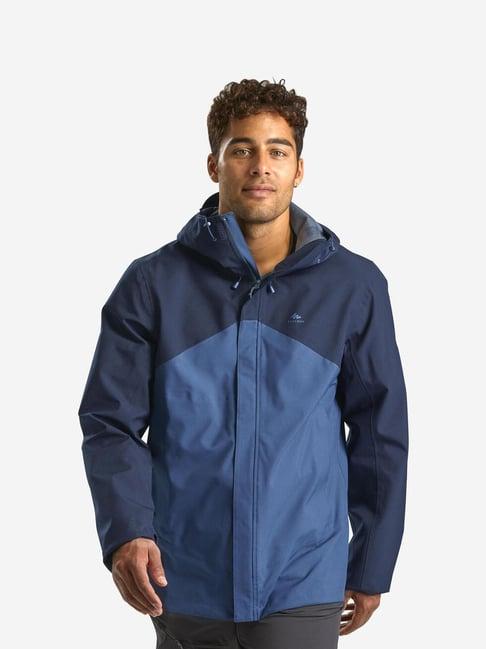 Quechua - Asphalt Blue Slim Fit Sports Waterproof Hoodie