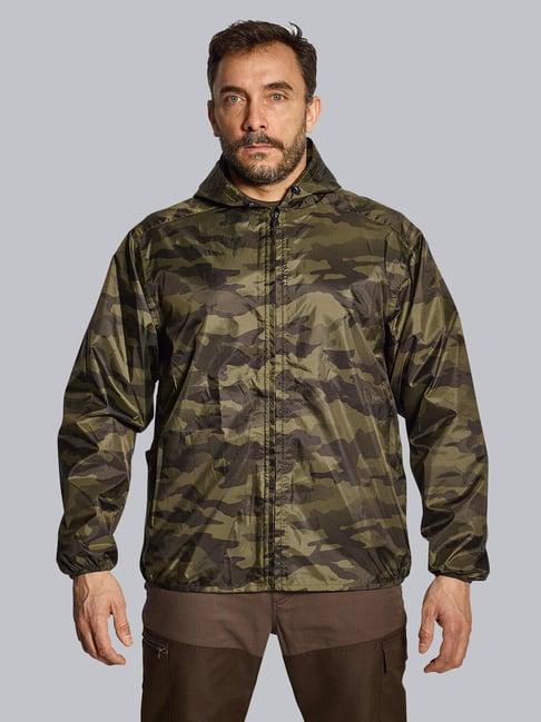 Solognac - Khaki Slim Fit Camouflage Sports Hoodie