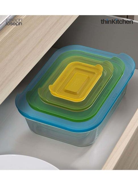 Premium Set Of 4 Glass Containers with Airtight Lids | Oven & Freezer Safe