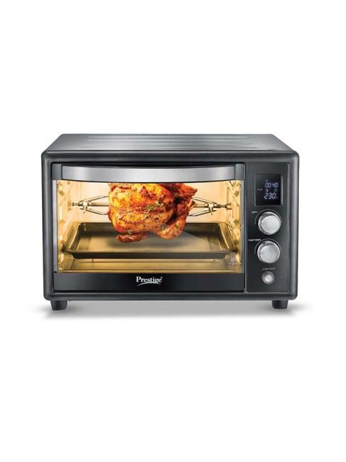 Prestige Digi-OTG 1500W Oven Toaster Griller 28L Rotisserie, Convection 9 Digital Preset Menus Black